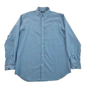 Tailorbyrd Collection Shirt Men's XL Blue Check Long Sleeve Button Down EUC LN